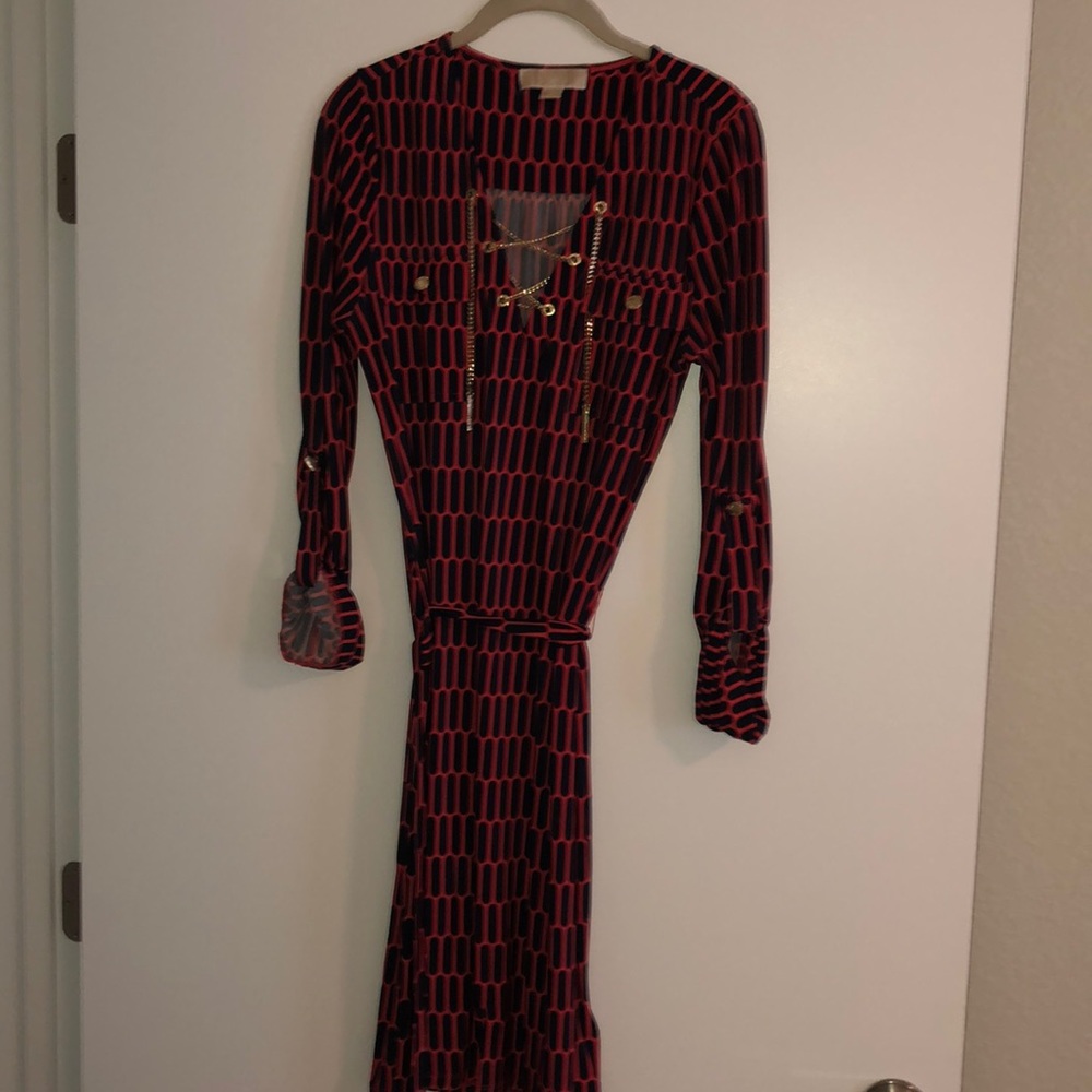 Michael Kors red dress.